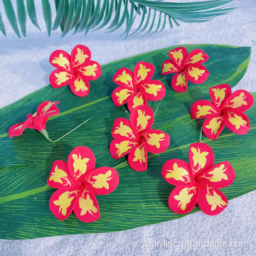 Печатный флаг PNG ручной работы Plumeria Flower Wair Pick